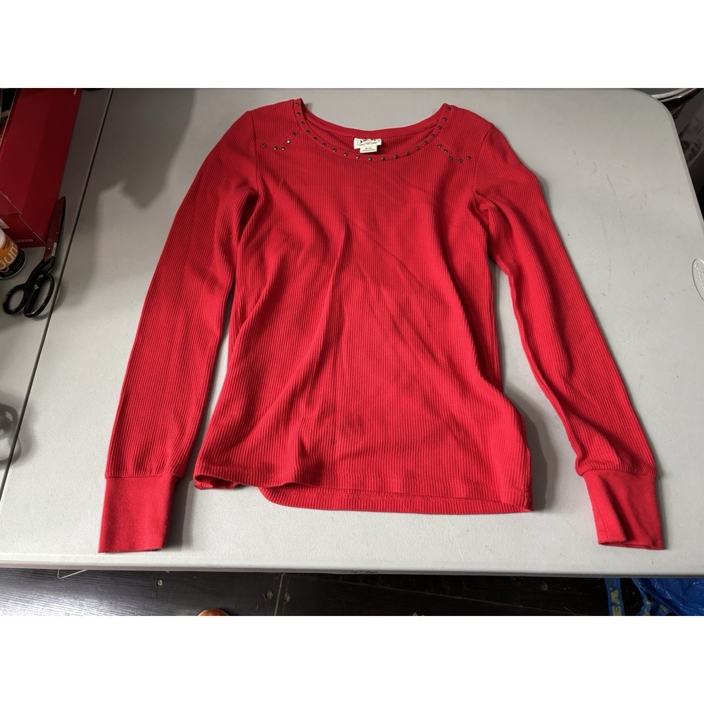 Ariat Women's Medium Red Studded Top